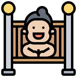 Baby crib icon