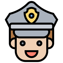gorra de policía icono
