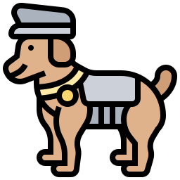 cão policial Ícone