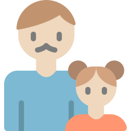 Father and daughter icon