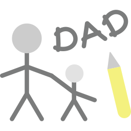 padre e figlio icona