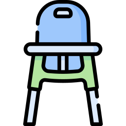 wysokie krzesło ikona