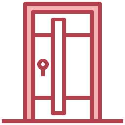 puerta sencilla icono