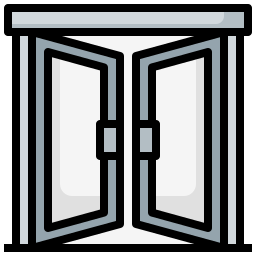 puerta abierta icono