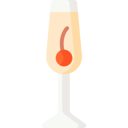 cóctel de champán icono