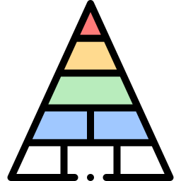 grafico a piramide icona