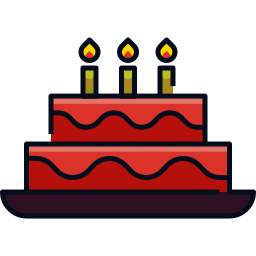 Birthday cake icon