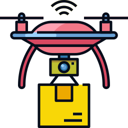 Drone delivery icon