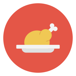 Roast chicken icon