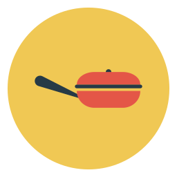 sartén de cocina icono