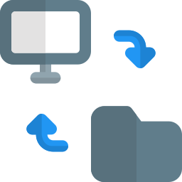 sincronización de datos icono