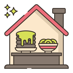 escaparate de comida icono