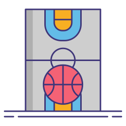 terrain de basket Icône