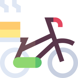 Велосипед доставки иконка