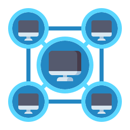 informatique en cluster Icône