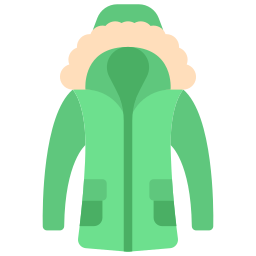Winter jacket icon