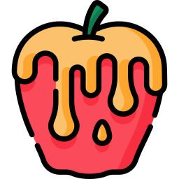 Caramel apple icon