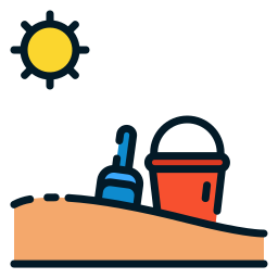 Sand toy icon