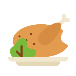 pollo frito icono