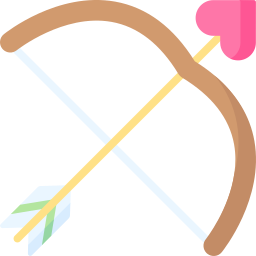 flecha de cupido icono