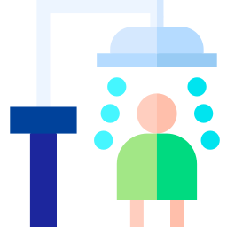 prysznic przed ikona