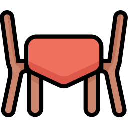chaise et table Icône
