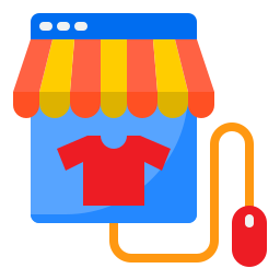 Shopping online icon