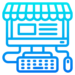 Shopping online icon