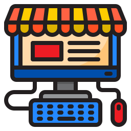 Shopping online icon