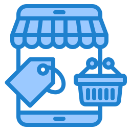 Shopping online icon