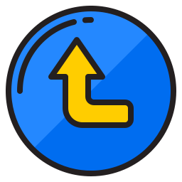 Left turn icon