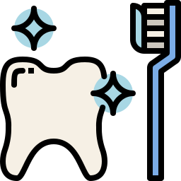 pulizia dei denti icona