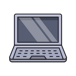 portátil abierto icono