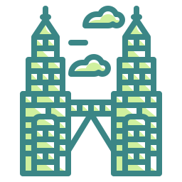 Twin towers icon