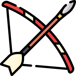 arco y flecha icono