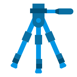 Camera tripod icon