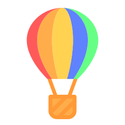 Hot air balloon icon