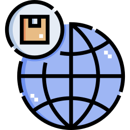 Global shipping icon