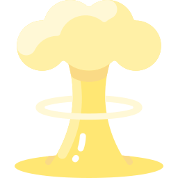 explosión nuclear icono