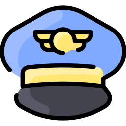cappello da pilota icona