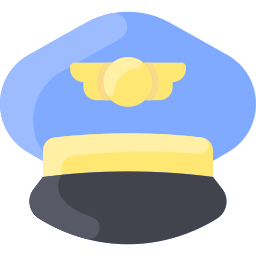 cappello da pilota icona
