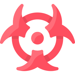 Biohazard sign icon