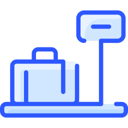 Luggage scale icon