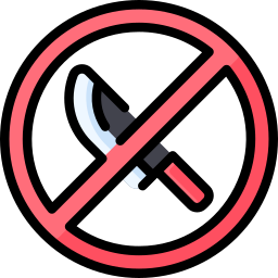 sin cuchillo icono