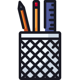 Pencil holder icon