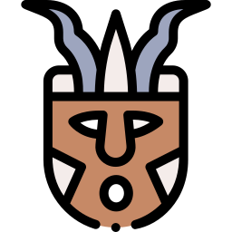 máscara africana icono