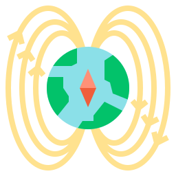 campo magnetico icona