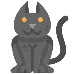 chat noir Icône