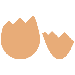 cáscara de huevo icono