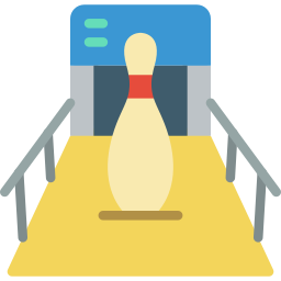 pista da bowling icona